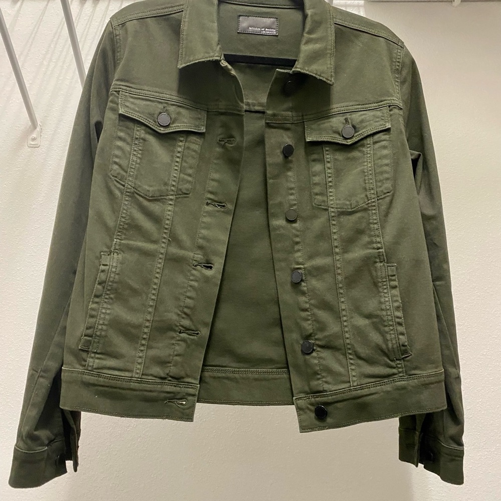 Denim jacket olive green